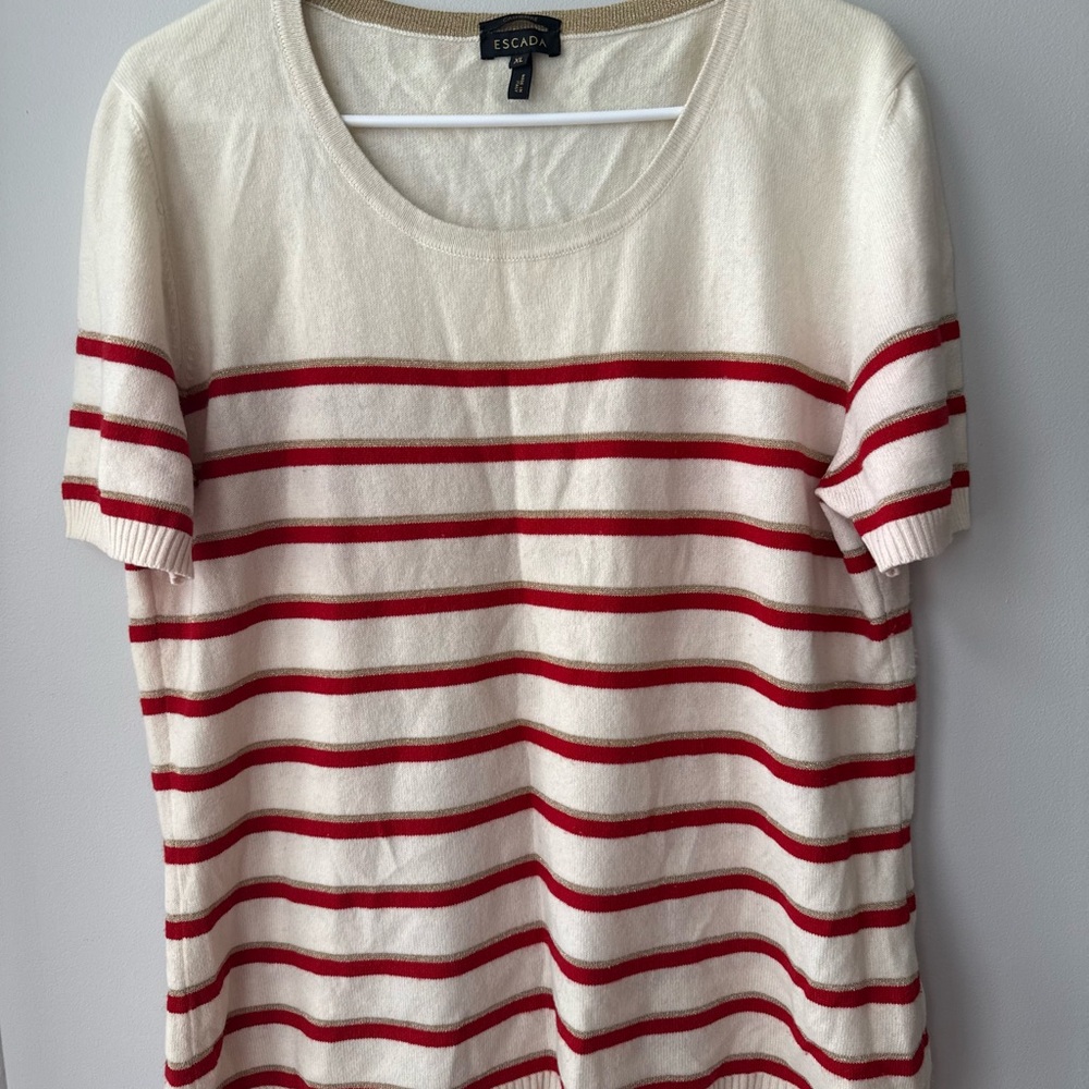 Escada Cream Cashmere Women’s Sweater Size XL
